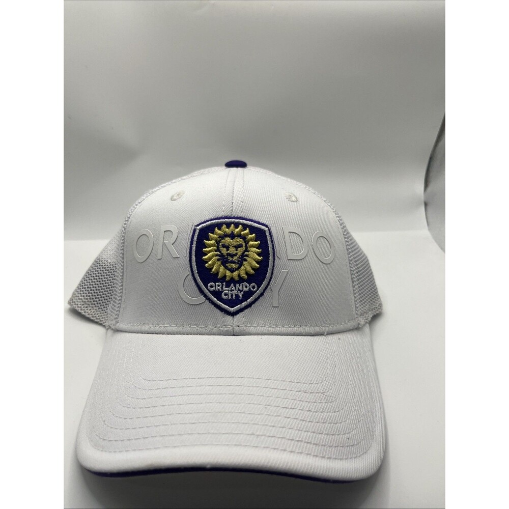 Orlando City SC Adidas FitMax 70 White Structured Fitted Baseball Hat S/M, New